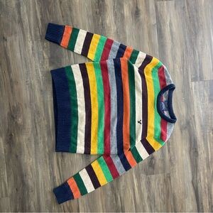 American Eagle Outfitters Colorful Striped Crewneck Sweater